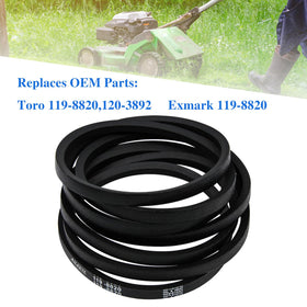 AILEETE belt packaging and instruction image emphasizes ready-to-install replacement parts