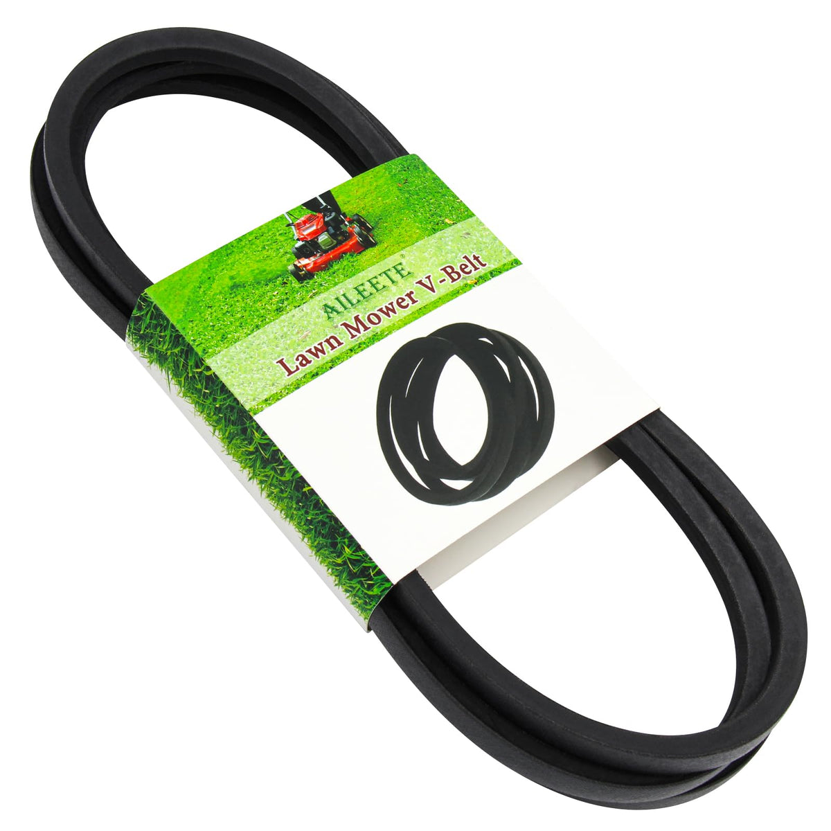 AILEETE drive belt close-up highlights durable rubber for reliable operation.