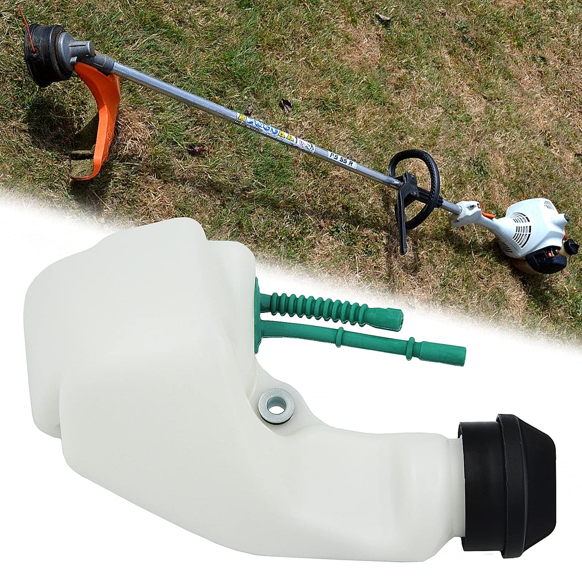 AILEETE installation diagram for fuel tank assembly on Stihl equipment.