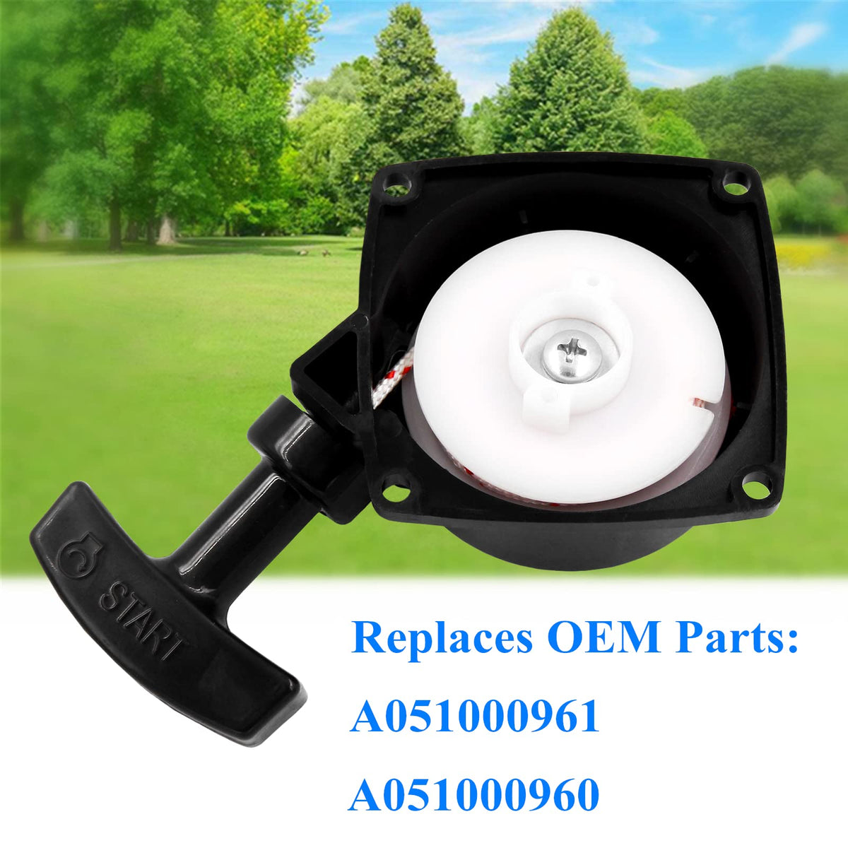AILEETE recoil starter assembly for Echo PB-250 ensures smooth pull starts.