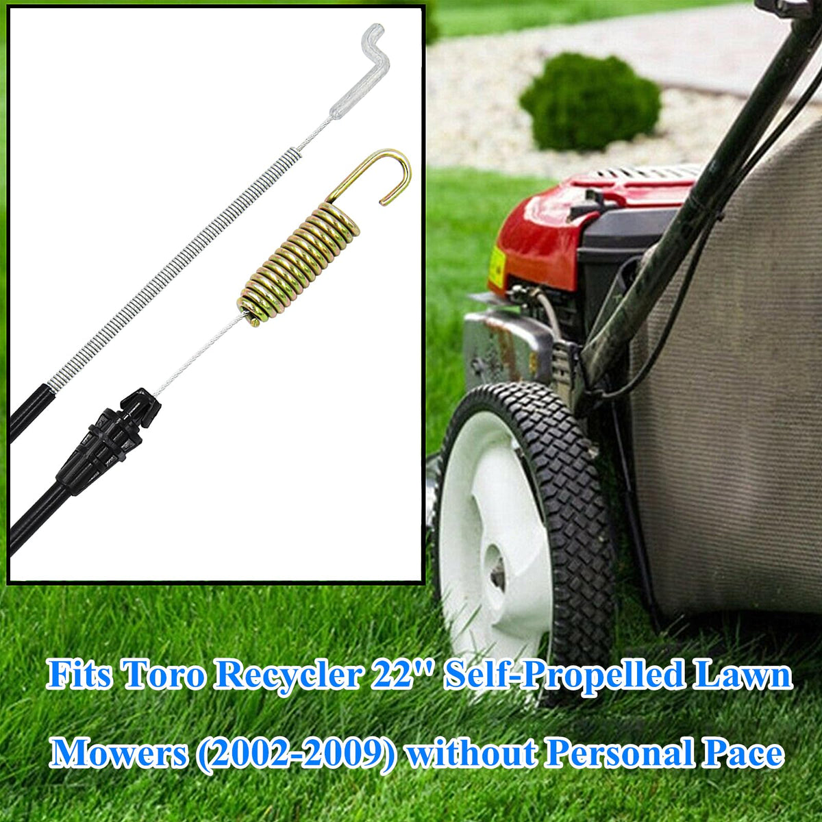 AILEETE front wheel drive cable packaged for easy Toro installation