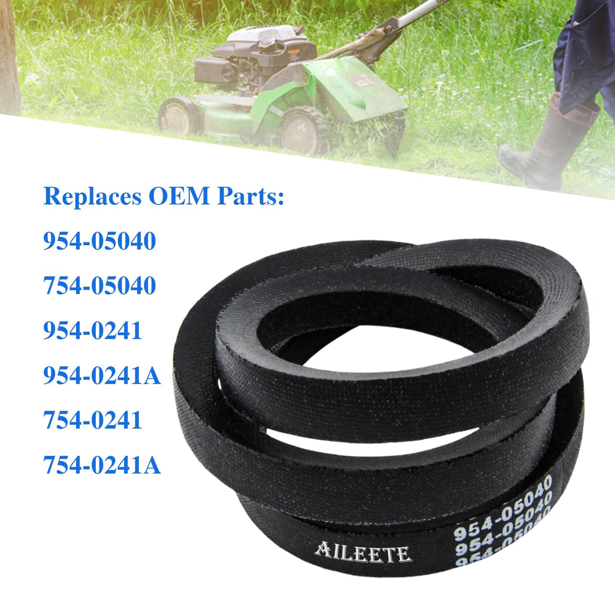 AILEETE belt installed on a tractor demonstrates compatibility and fitment for seamless operation.