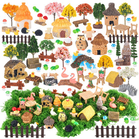 Ailefentene miniature village starter kit creates charming dollhouse or desk displays.