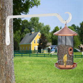 Versatile indoor/outdoor decor for ivy, feeders, and lanterns.