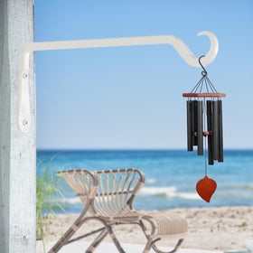 Two-hook design enables balanced display on decks or walls.