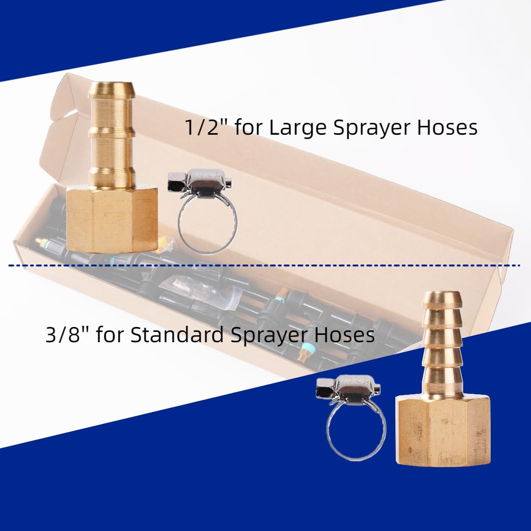 Aimela tool-free setup lets you attach the boom quickly to your sprayer hose.