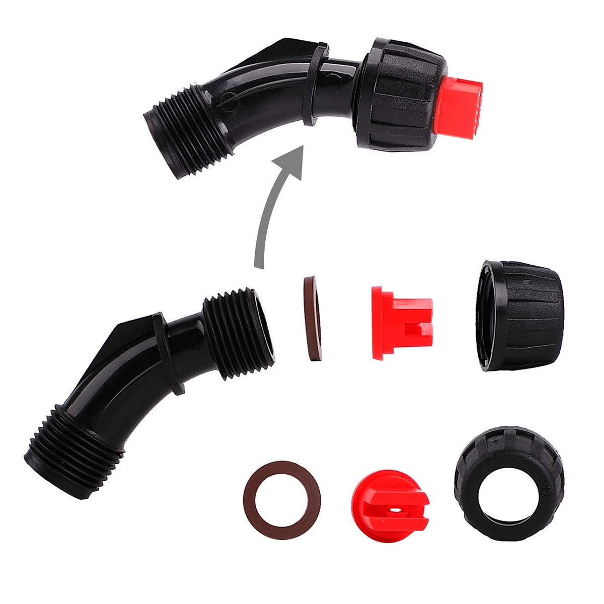 Aimela sprayer nozzle double: wider coverage for efficient field work.