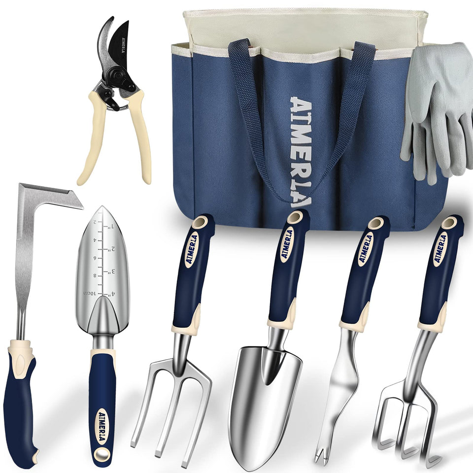 Aimerla 9-pack garden tool set ready for diverse garden tasks