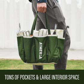 Aimerla tool bag interior space makes it easy to retrieve tools quickly.