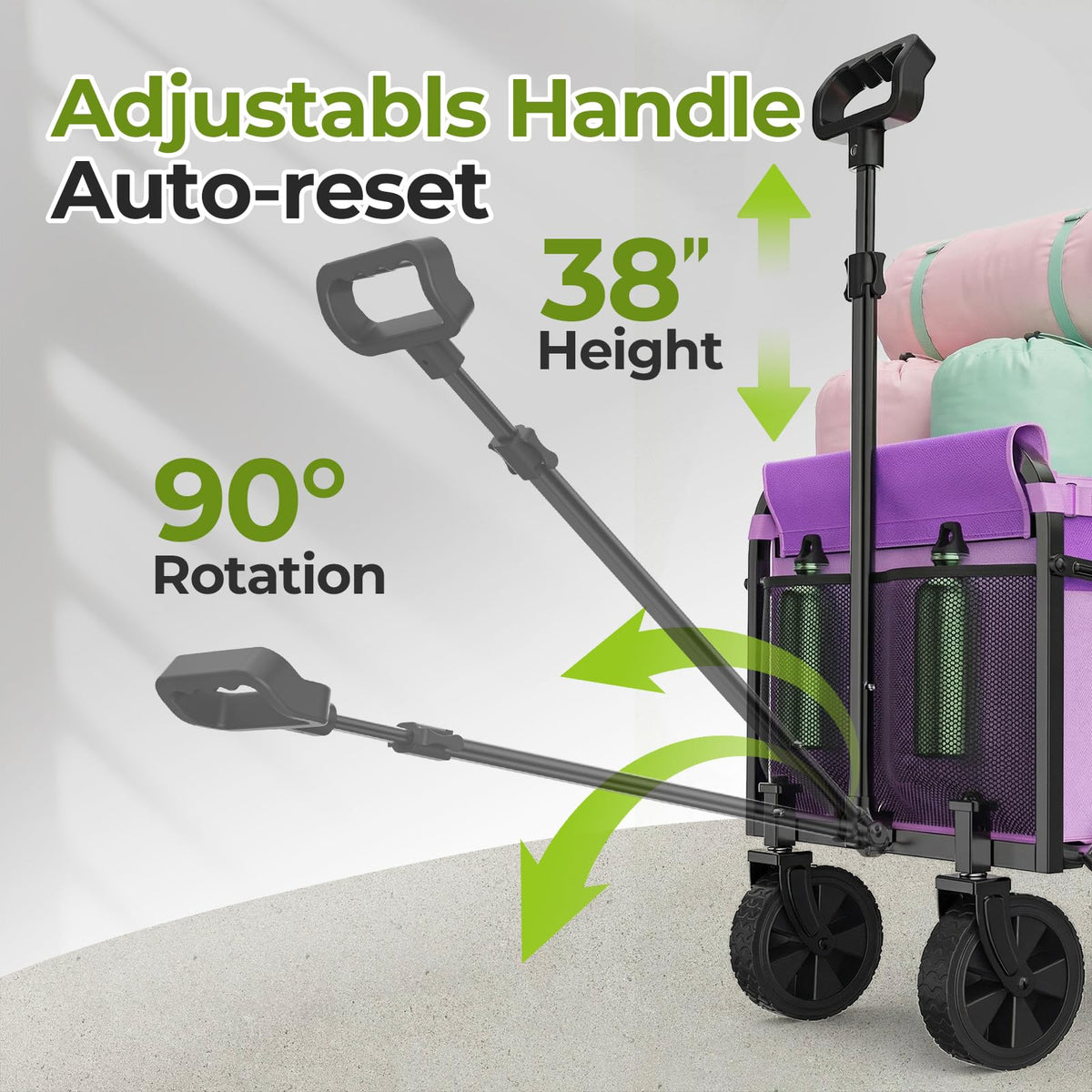 Aimnny Purple Wagon built with alloy steel and waterproof fabric.