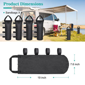 Aimosen 28 lb capacity per bag supports stable anchor points