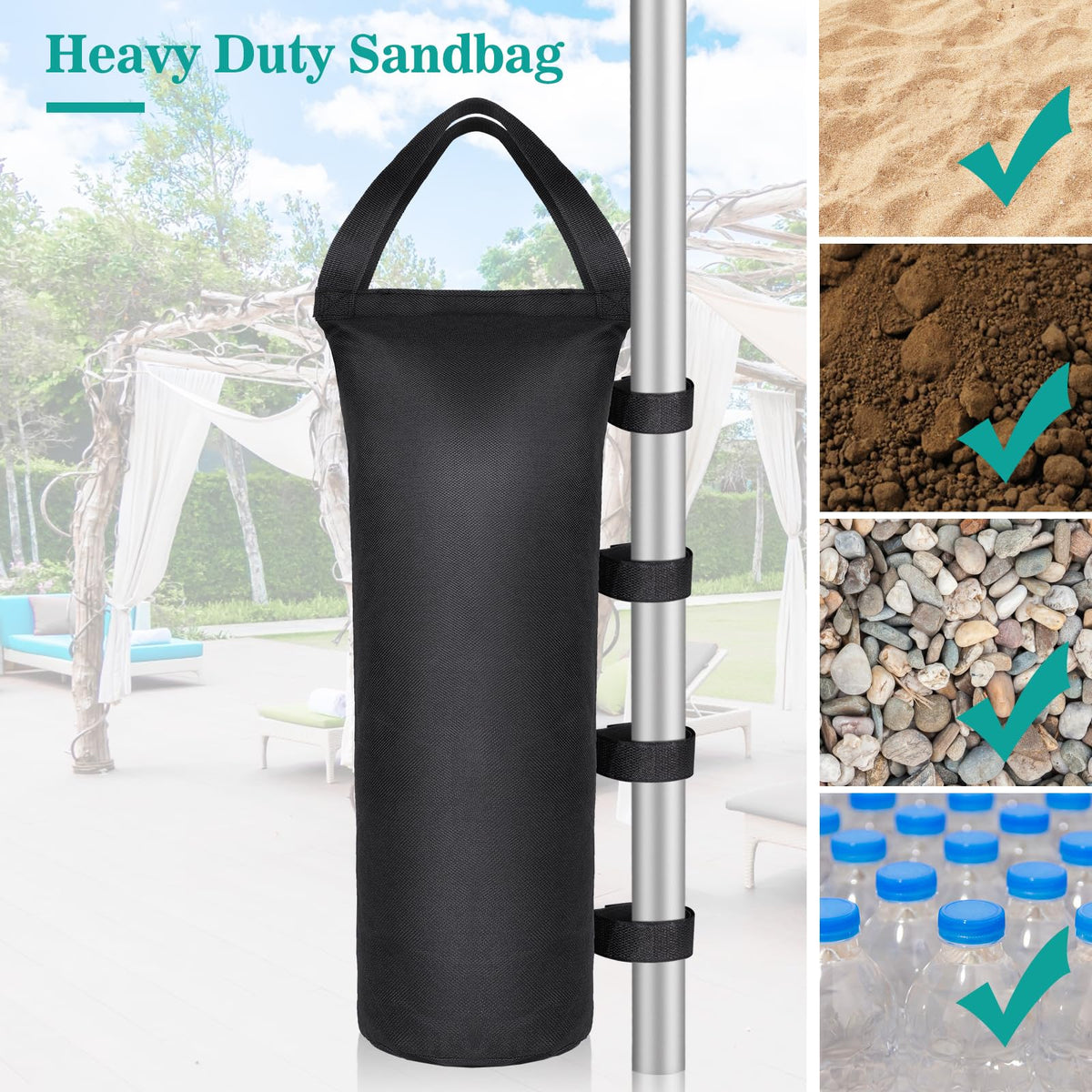 Aimosen adjustable straps fit canopy legs from 15 to 60 mm