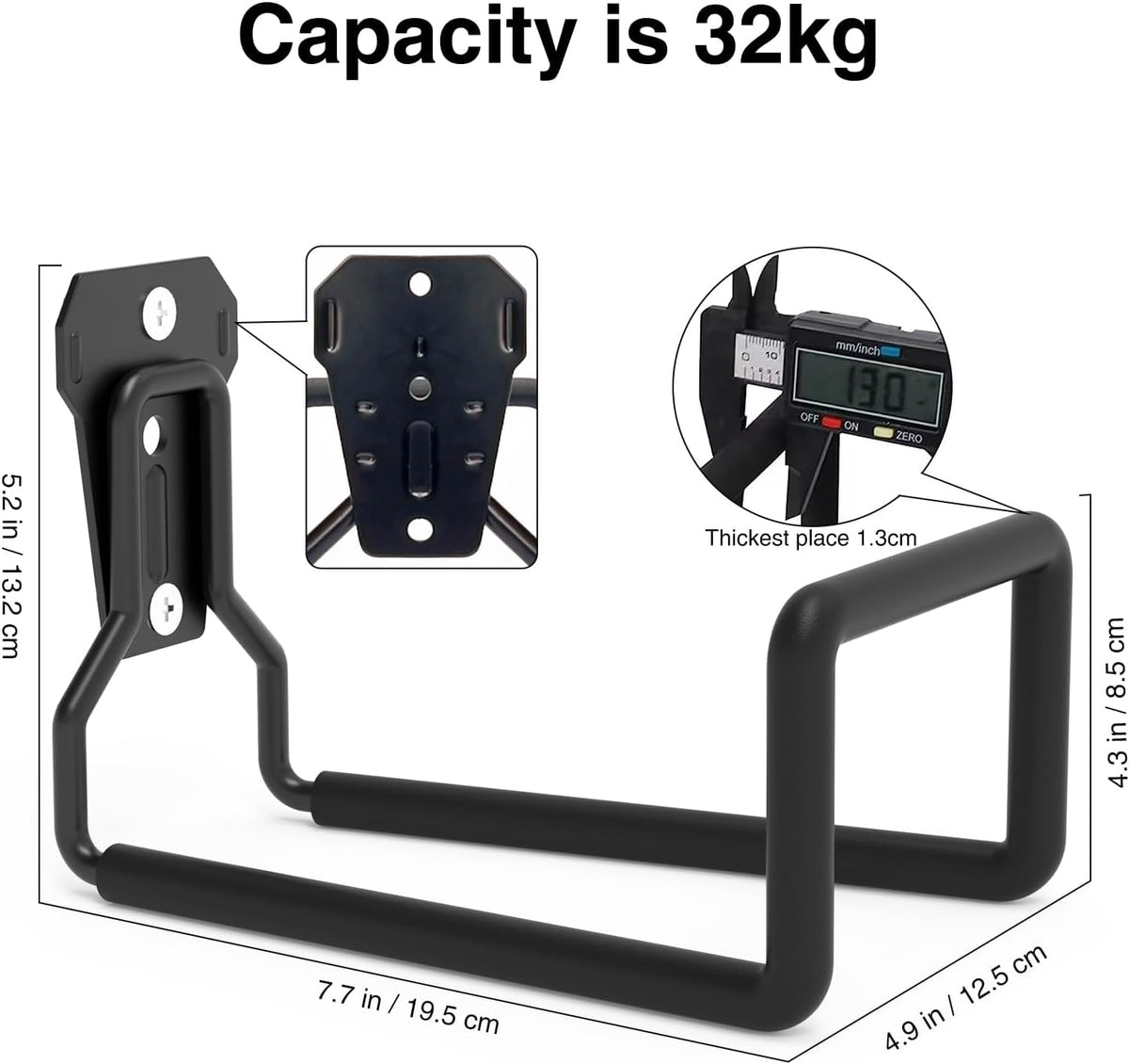 AinDen heavy-duty hose holder secures hoses to withstand frequent outdoor use.