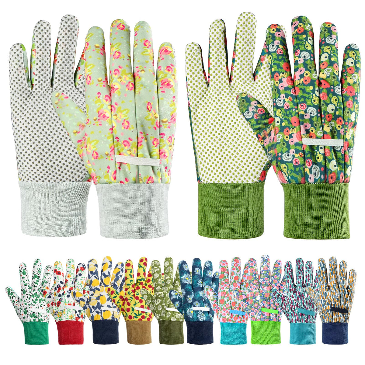 Ainiv floral garden gloves pair with vibrant pattern for versatile yard work