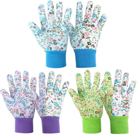Ainiv floral gardening gloves with rose pattern for breathable comfort.