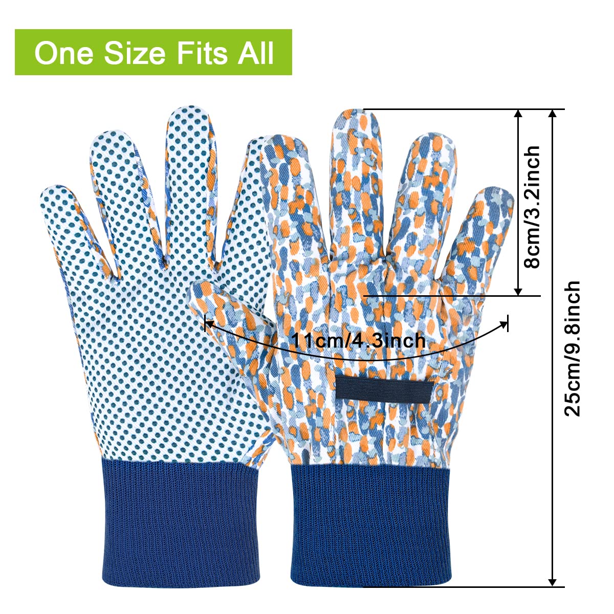 Ainiv floral gloves elastic-wrist-band secure fit and block dust.