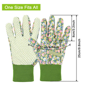 Ainiv floral pattern outer fabric gloves easy to clean and stylish for gardening