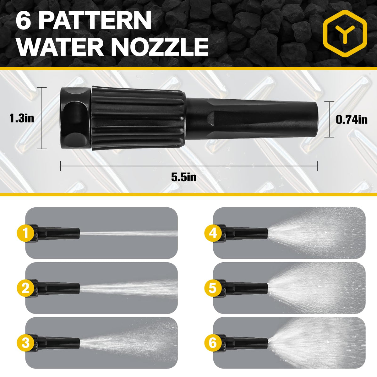 Ainpota included complimentary nozzle adds versatile spraying options