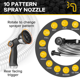 Ainpota metal outer layer protects inner tube from kinks