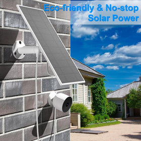 Aiobuvr Nest Cam solar panel 360 bracket enables sun tracking all day.