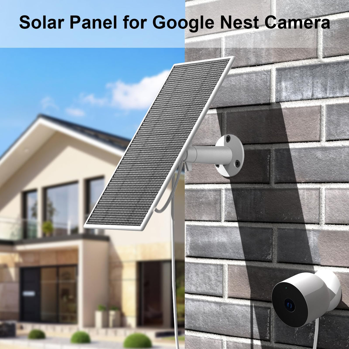 Aiobuvr 5W solar charger for Nest Camera offers reliable outdoor or indoor power