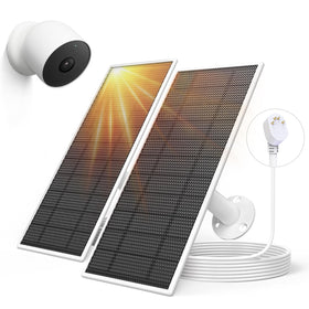 Aiobuvr solar panel with rotatable mount for Nest Camera maximizing sun exposure