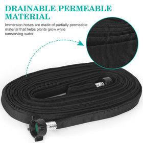 AIODE 20ft hose laid along vegetable row for even moisture delivery