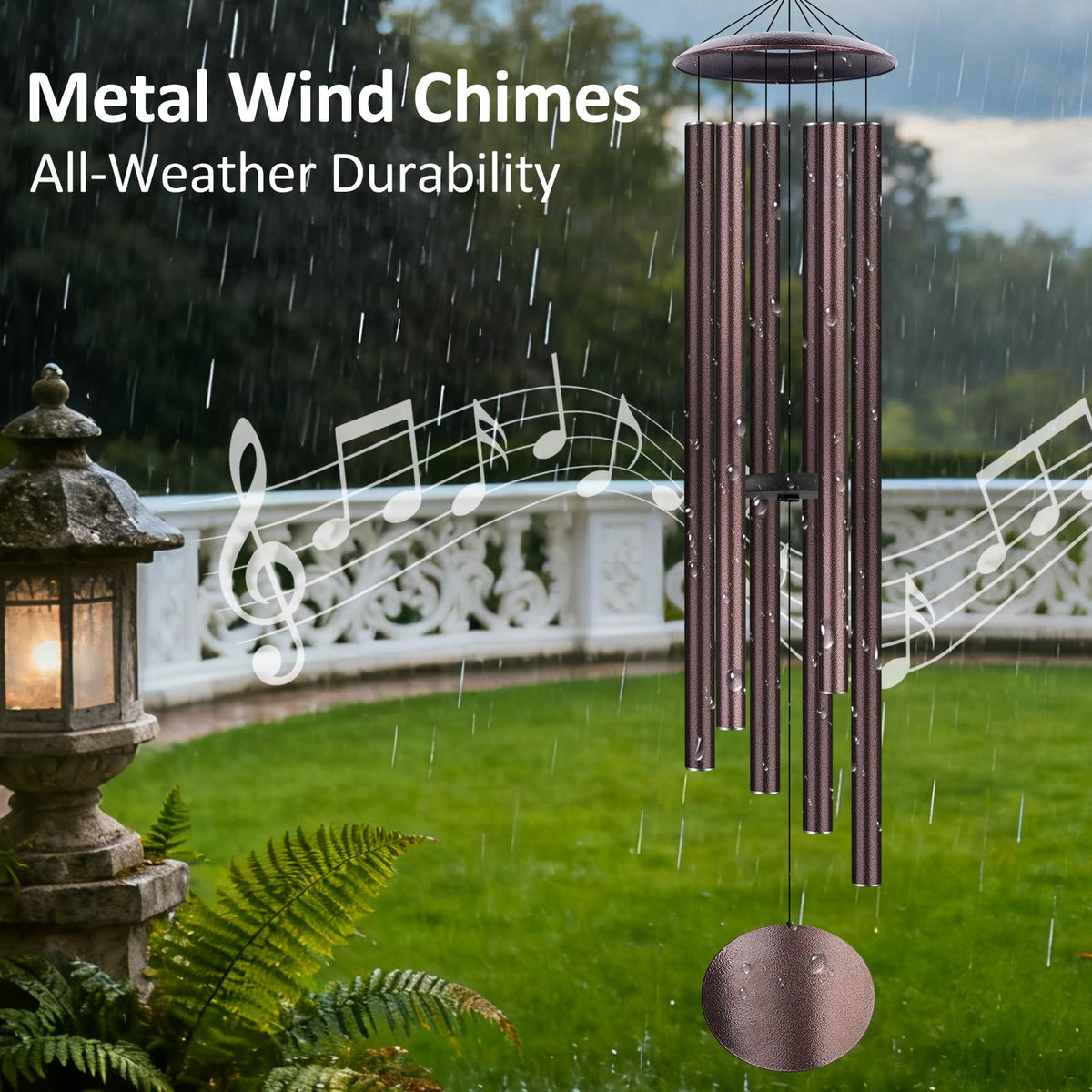 Aioguisn wind chimes with gift-card-ready packaging for a personal message.
