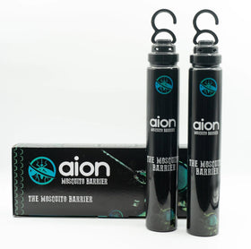 Aion Mosquito Barrier bottle being filled for safe, chemical-free outdoor protection.