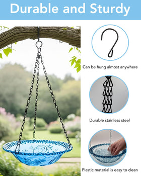 Aiqriwv durable-plastic-bird-bath delivers a non-porous surface for easy cleaning.