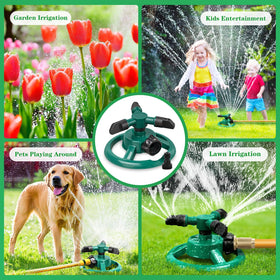 Airabc multipurpose sprinkler supports lawn care and pet play.