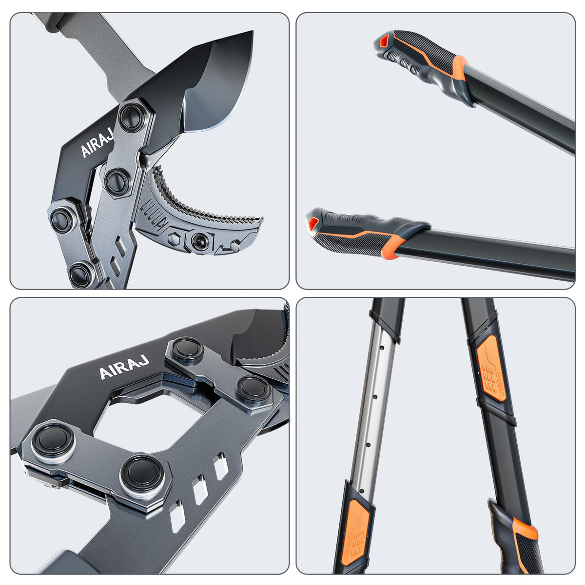 AIRAJ anvil blades with Teflon coating stay sharp longer during pruning.
