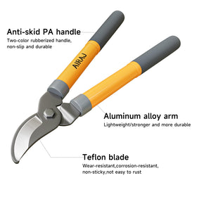 AIRAJ Bypass Loppers cutting a 1.5 inch branch with ease
