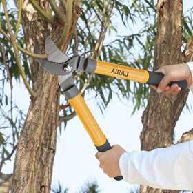 AIRAJ Bypass Loppers teflon-coated blades stay smooth through repeated use