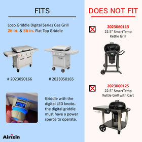 Airizin LOCO II 36-inch power cord for a 3-burner griddle ensuring steady operation.