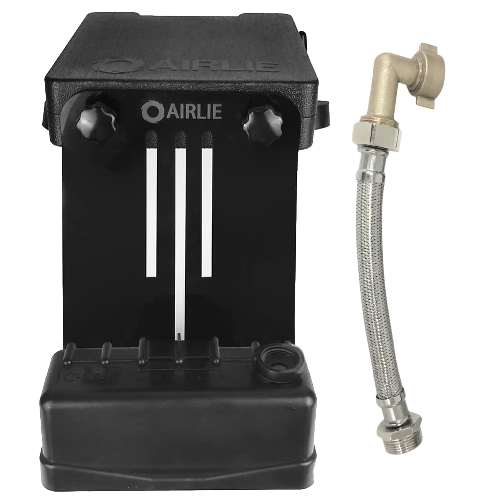 Airlie pool water leveler setup demonstrates automatic level maintenance with a simple hose connection.