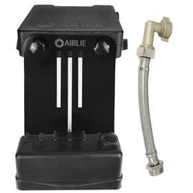 Airlie pool water leveler setup demonstrates automatic level maintenance with a simple hose connection.