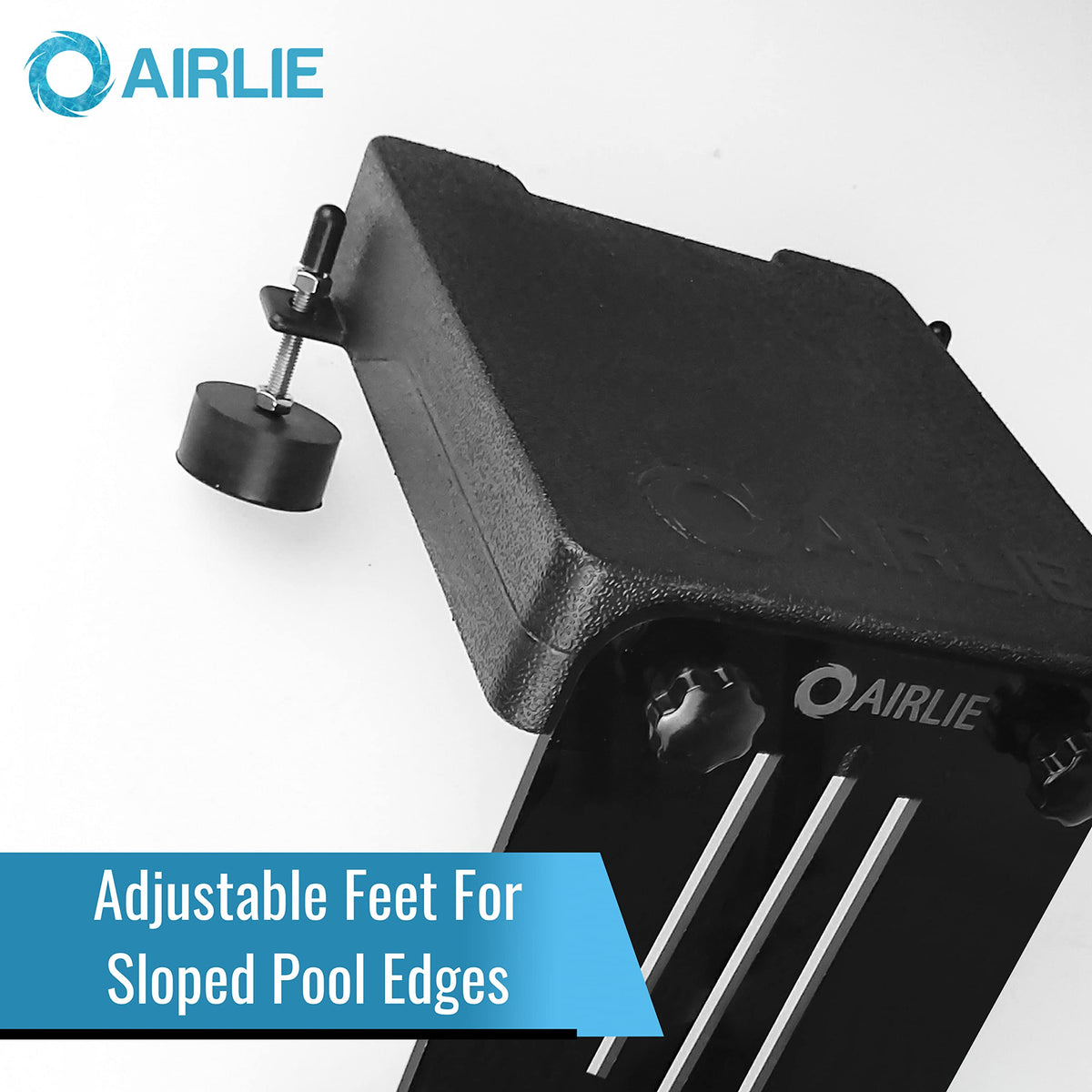 Airlie stainless steel hose extension keeps the hose flat during use.
