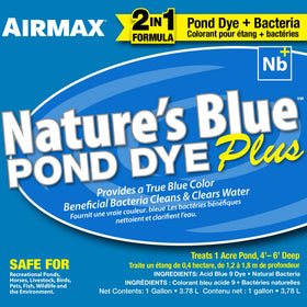 Airmax Pond Dye Plus improving water clarity in a scenic pond
