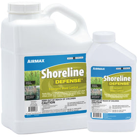 Airmax Shoreline Defense targets cattails and phragmites along pond edge.