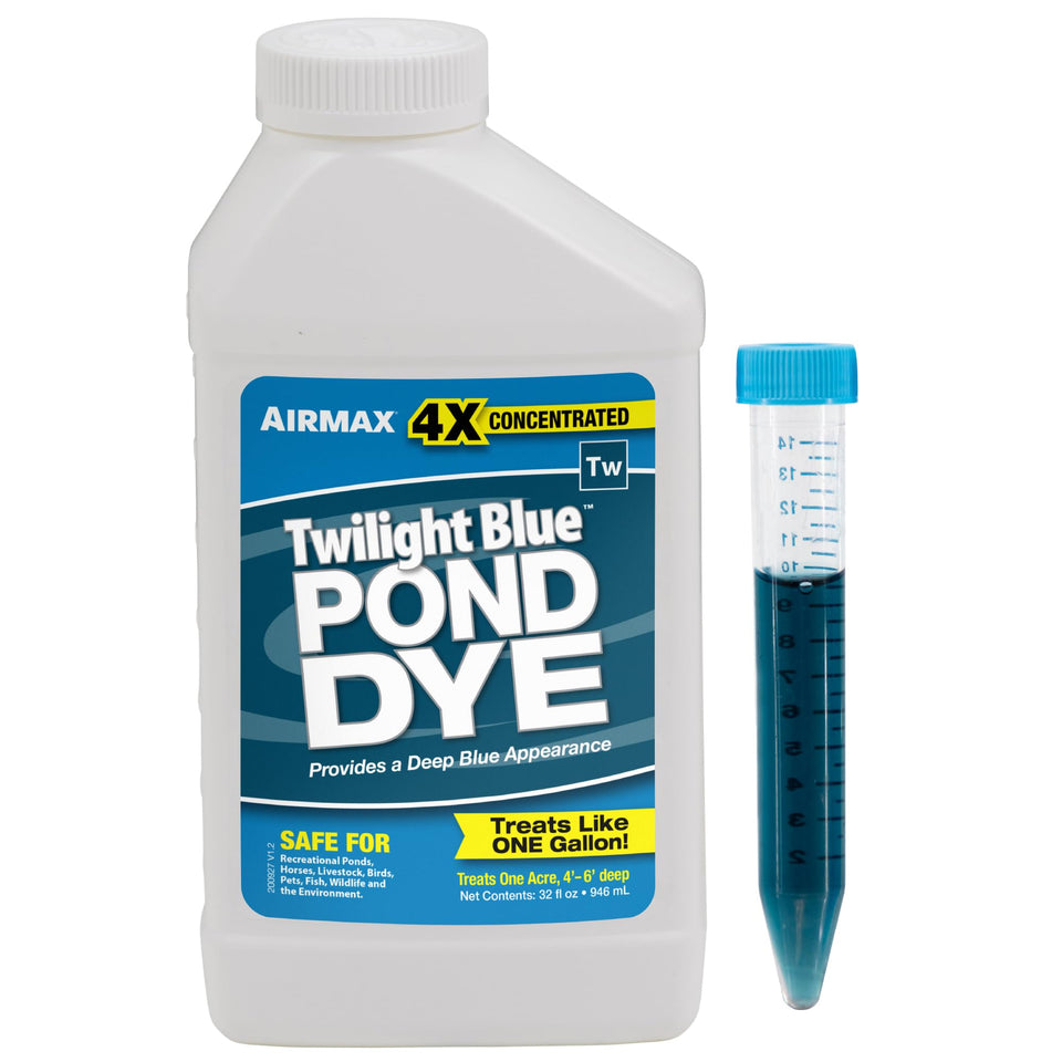 Airmax Twilight Blue pond dye pour enhances pond color immediately