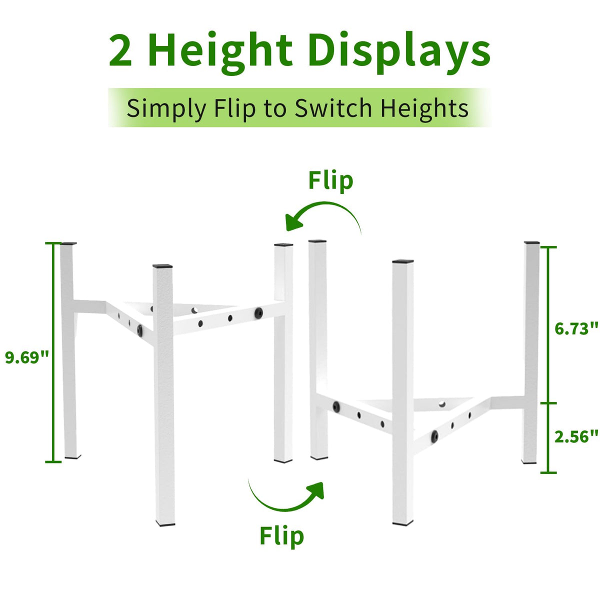 Airpark corner plant stand fits indoor or outdoor spaces to save floor space.