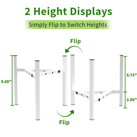 Airpark corner plant stand fits indoor or outdoor spaces to save floor space.