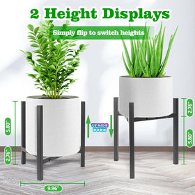 Airpark heavy-duty iron plant stand in black finish