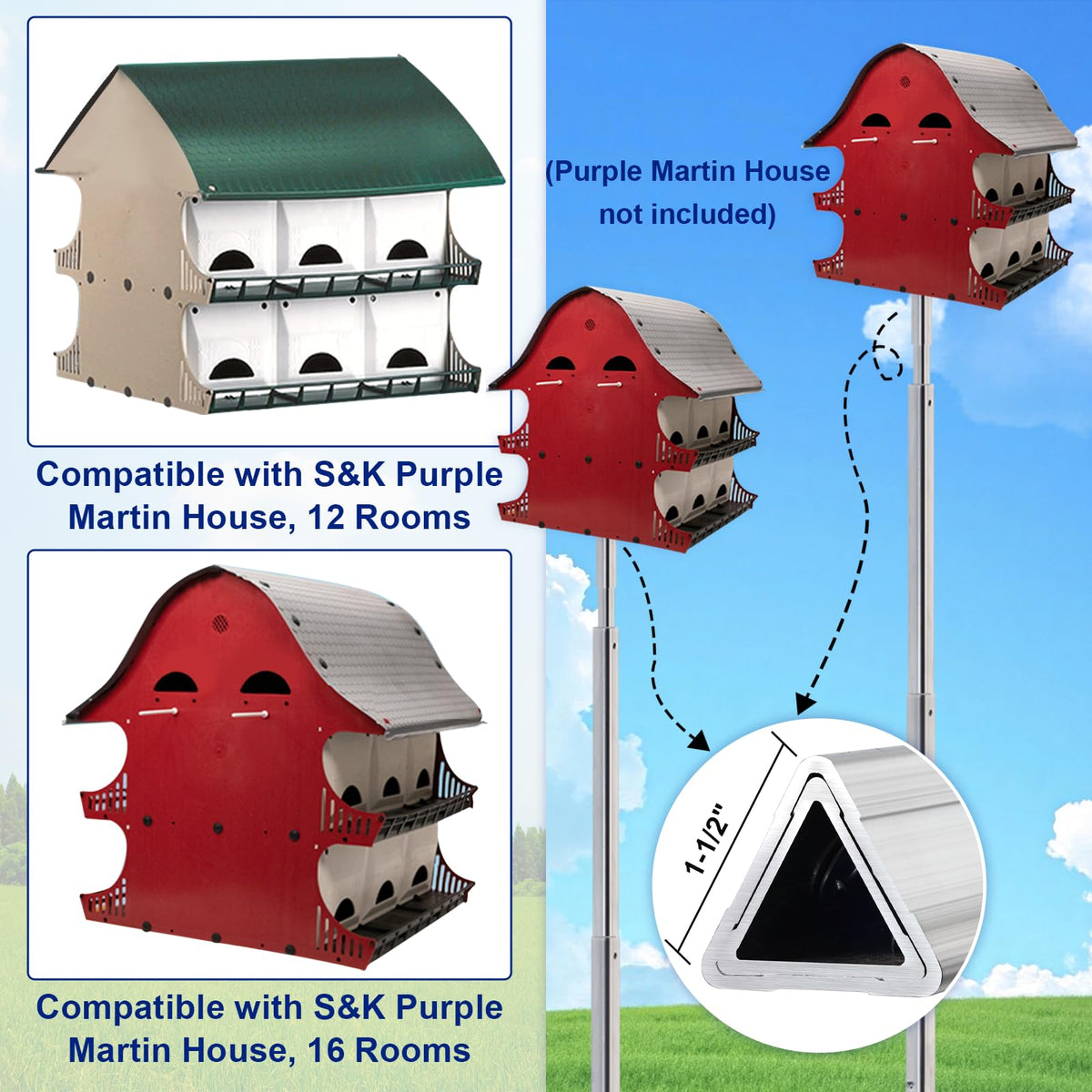 AirVows triangular aluminum design delivers durable support against gusts