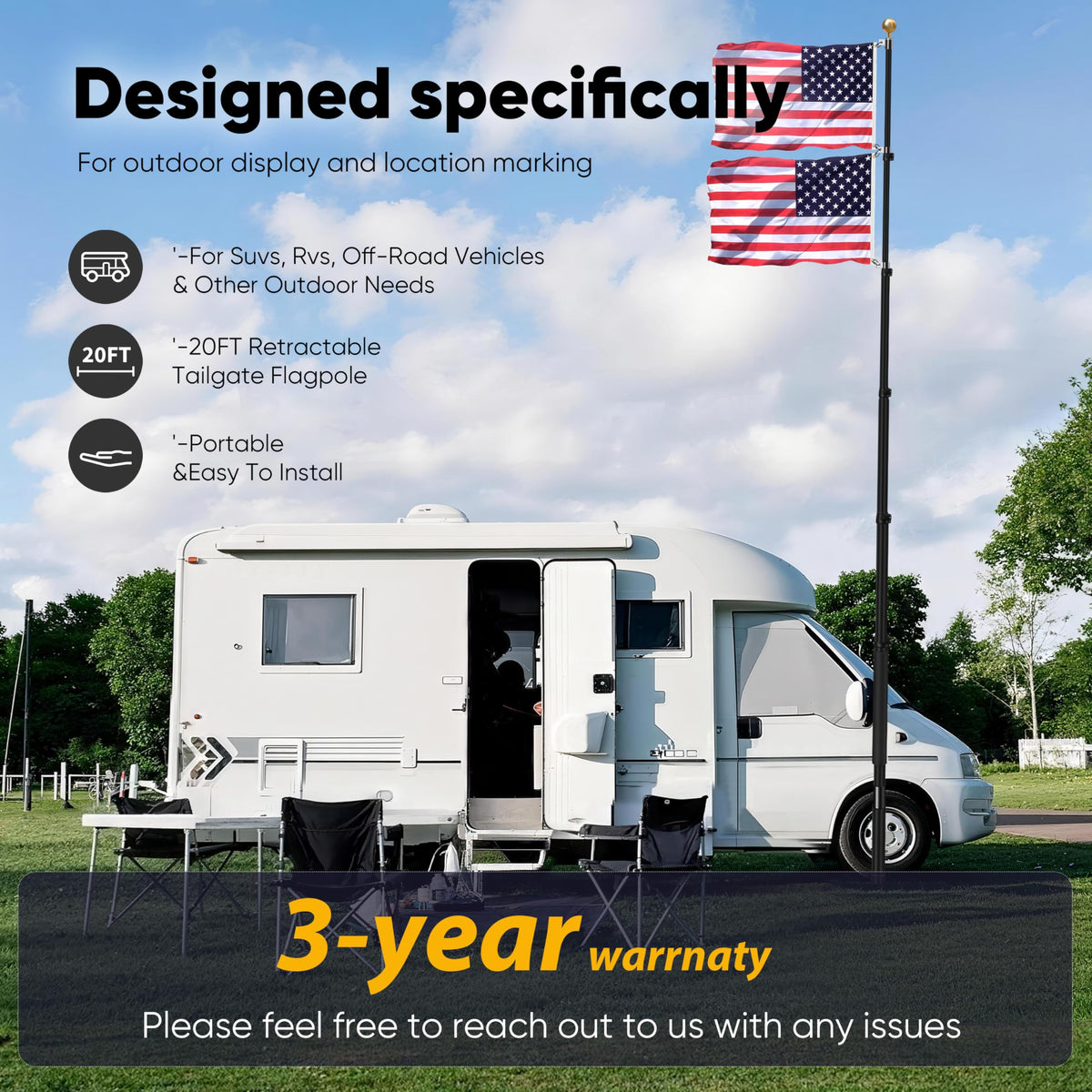 AirVows weather-ready design withstands wind, rain, and sun.