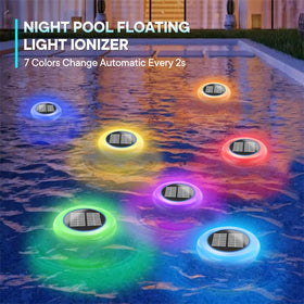 Aisdan 7-color LED night light enhances pool ambiance after dark