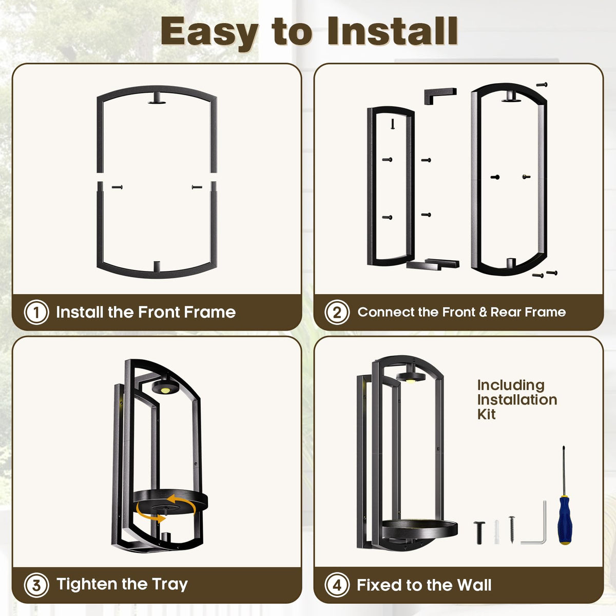 Aisdan indoor outdoor ready wall planter with durable finish resists dust and water.
