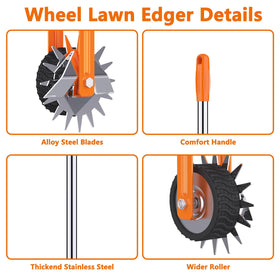 Aishkimo Edger trims driveway edges for a clean border.