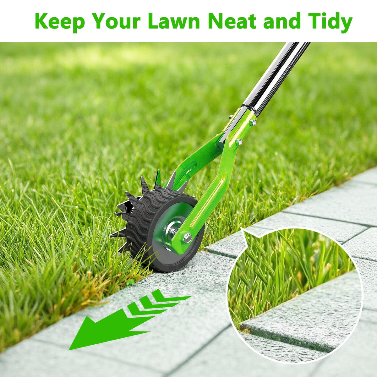 Aishkimo Edger green color highlights ergonomic and practical design.